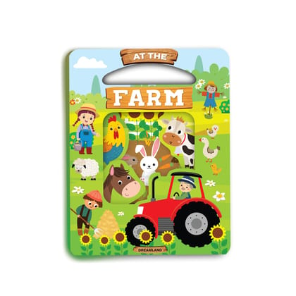 At the Farm Die Cut Window Board Book for Kids Age 3+ | Die Cut Shape Early Learning Picture Board Book [Board book] Dreamland Publications