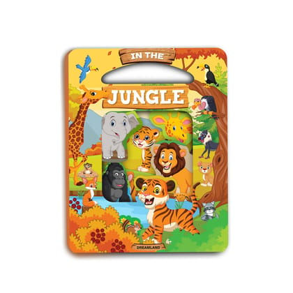 In the Jungle Die Cut Window Board Book for Kids Age 3+ | Die Cut Shape Early Learning Picture Board Book [Hardcover] Dreamland Publications