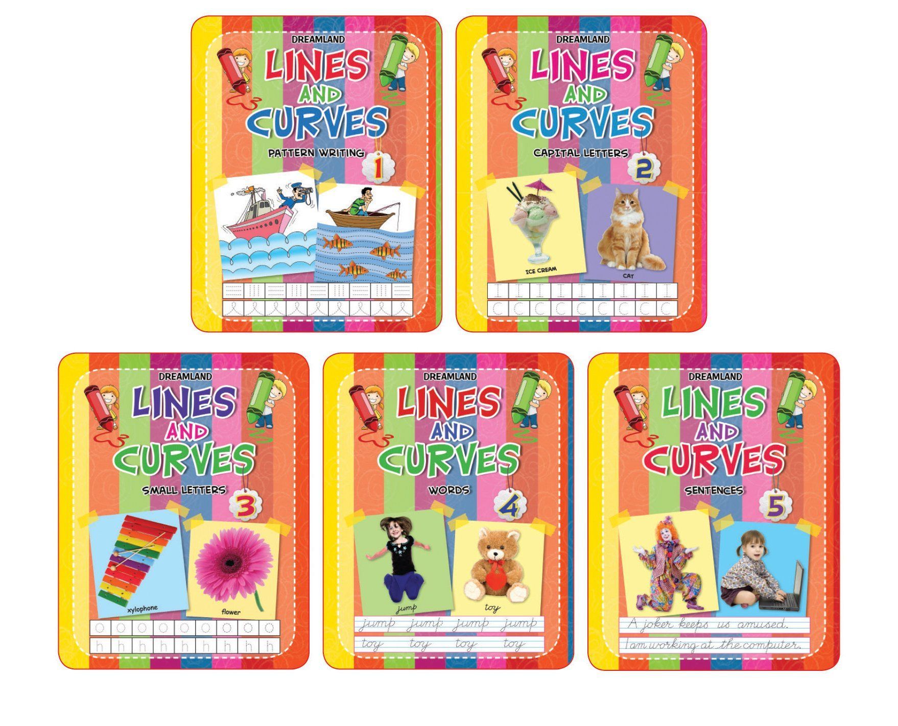 Lines And Curve (set Of 5 Books) [Paperback] Dreamland Publications