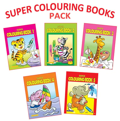 Super Colouring 5 Books Pack for Kids 2 -6 Ye Dreamland Publications