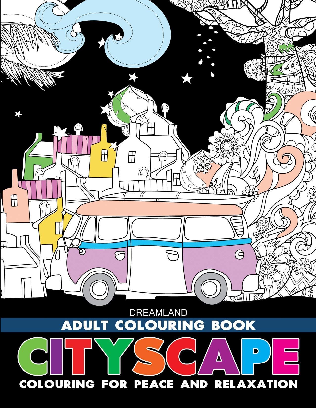 Cityscape- Colouring Book for Adults (Adult Coloring Activity Book) [Paperback] Dreamland Publications