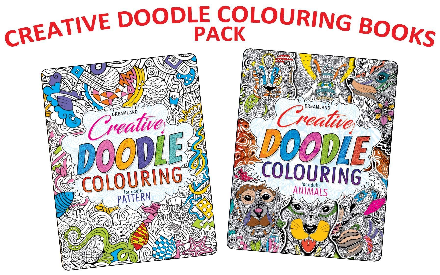 Creative Doodle Colouring Books - (2 Titles) [Paperback] Dreamland Publications