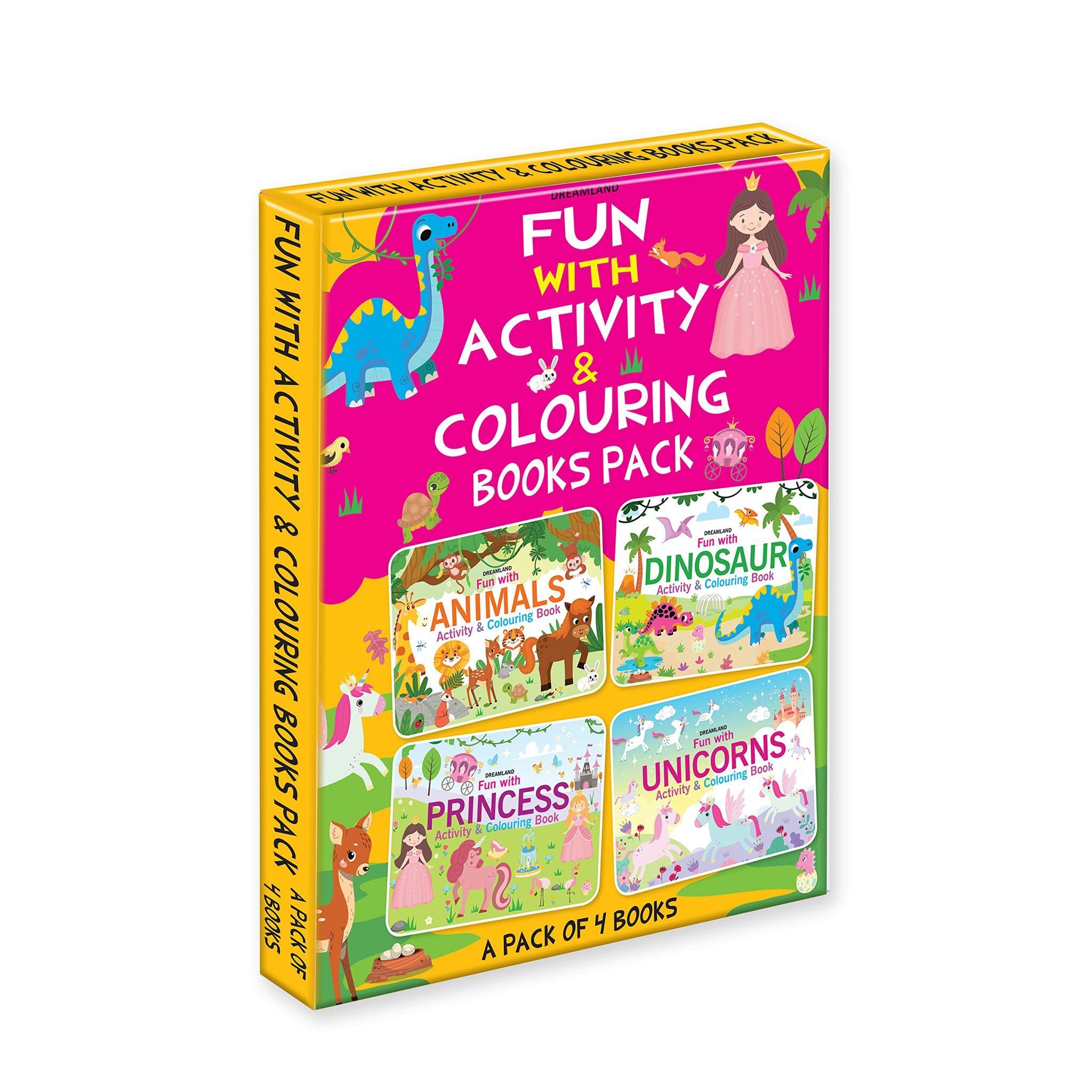 Fun with Activity & Colouring Books Pack- A Pack of 4 Books [Paperback] Dreamland Publications