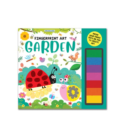 Garden Fingerprint Art Activity Book for Children Age 4 - 9 years with Thumbprint Gadget | Colouring Book for Kids [Paperback] Dreamland Publications