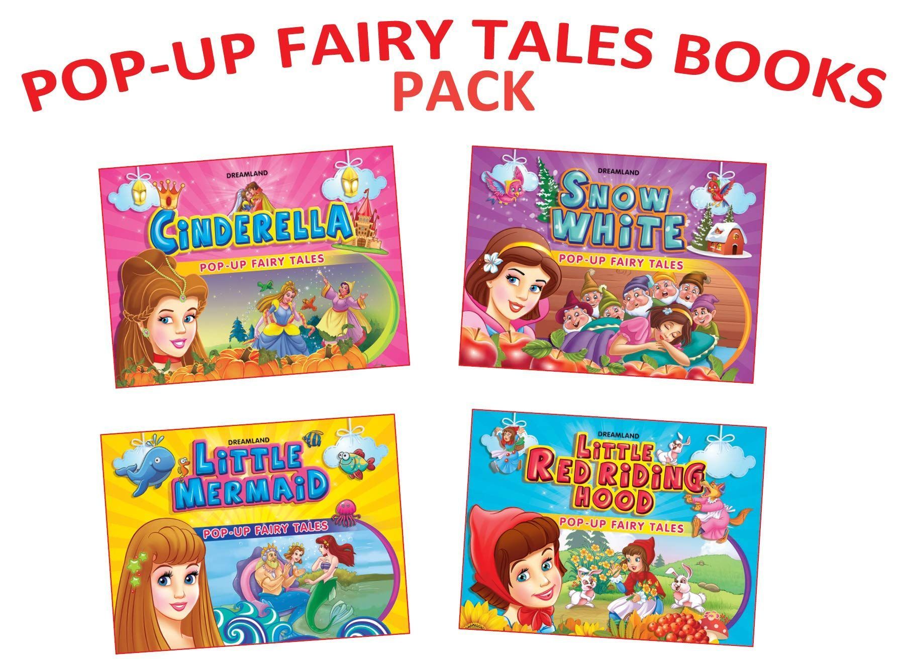 Pop Up Fairy Tales Pack - 1 ( 4 Titles) [Hardcover] Dreamland Publications