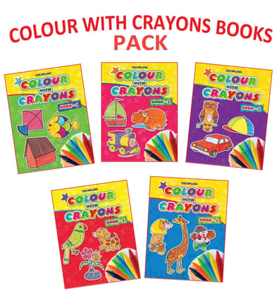 Colour With Crayons Pack (1to5) [Paperback] Dreamland Publications