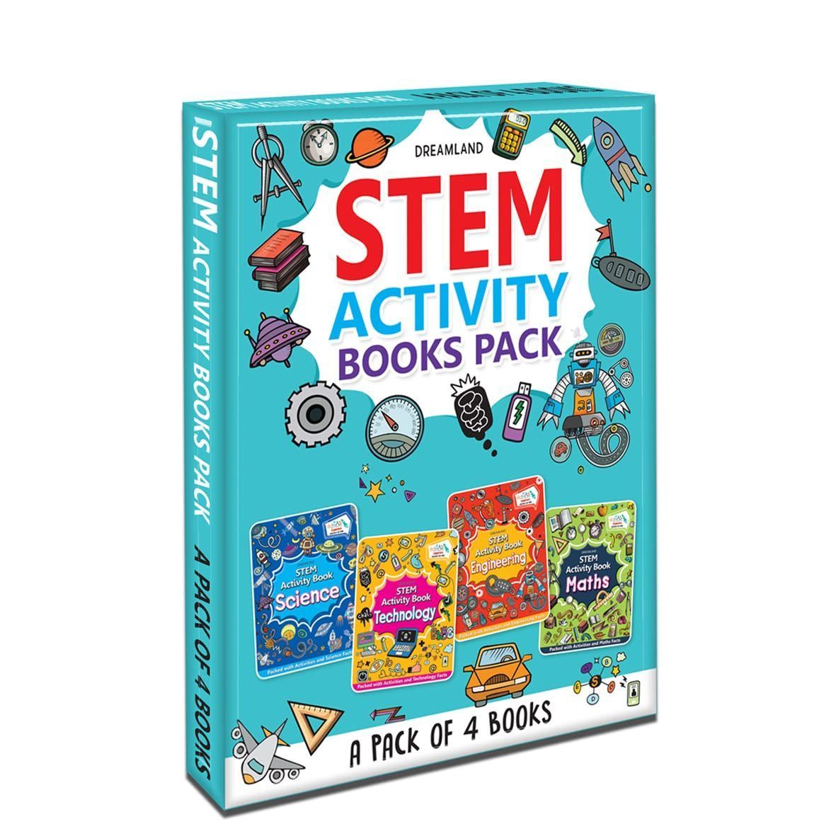 STEM Activity Books Pack (A set of 4 Books) [Paperback] Dreamland Publications