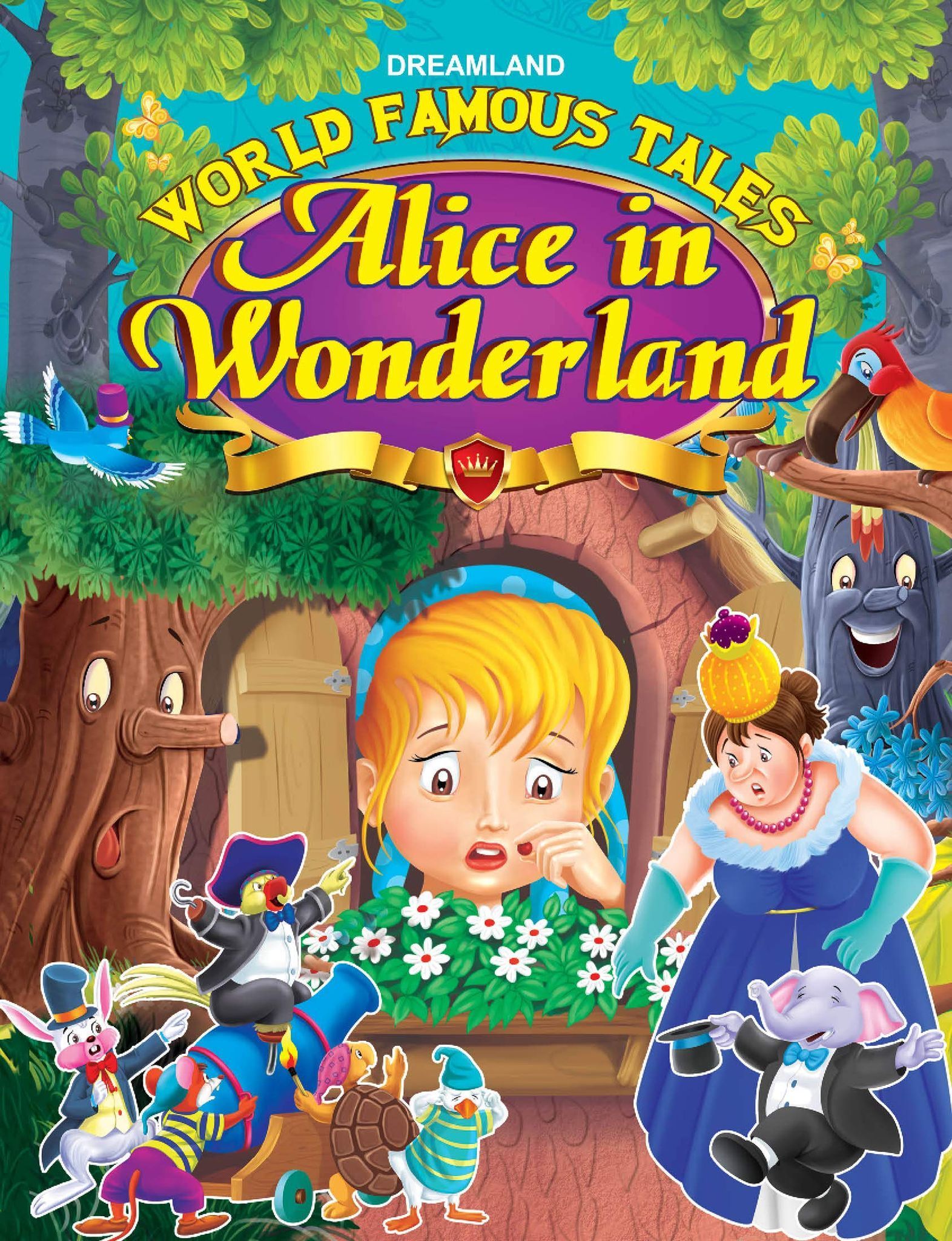 Alice In Wonderland Illustrated Story Book for Children Age 2-6 years, 32 Pages - World Famous Tales Stories [Paperback] Dreamland Publications