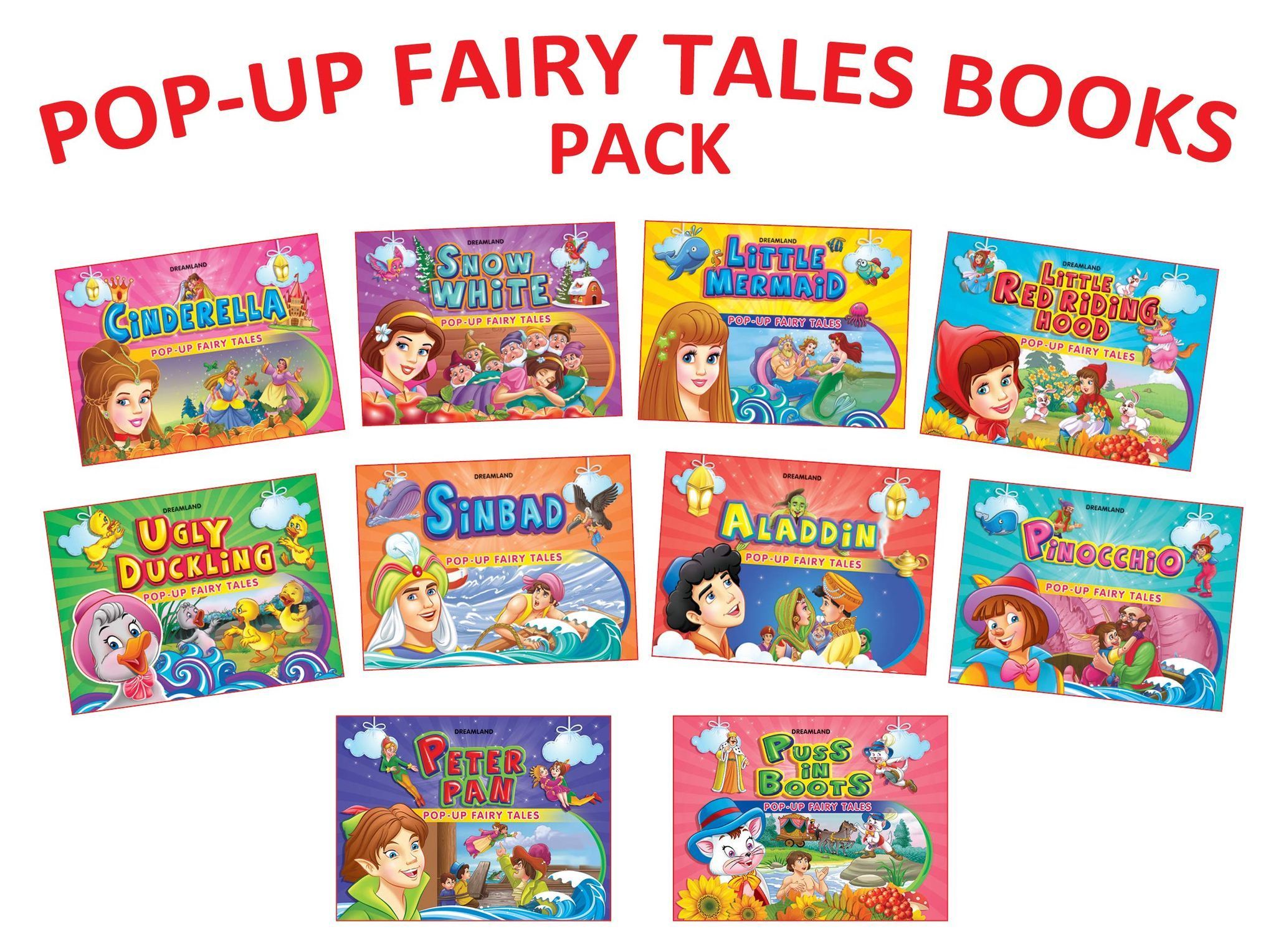 Pop-up Fairy Tales Pack - (10 Titles) (Paperb [Paperback] Dreamland Publications