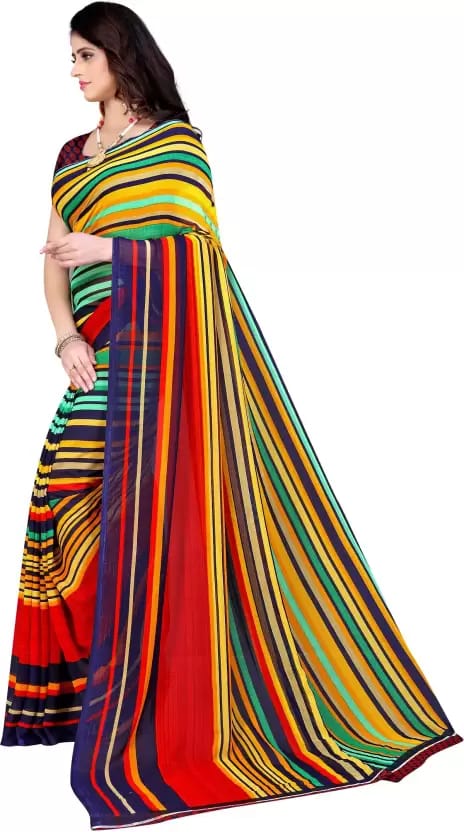 Georgette Multicolor Saree for Women | Party Wear Saree