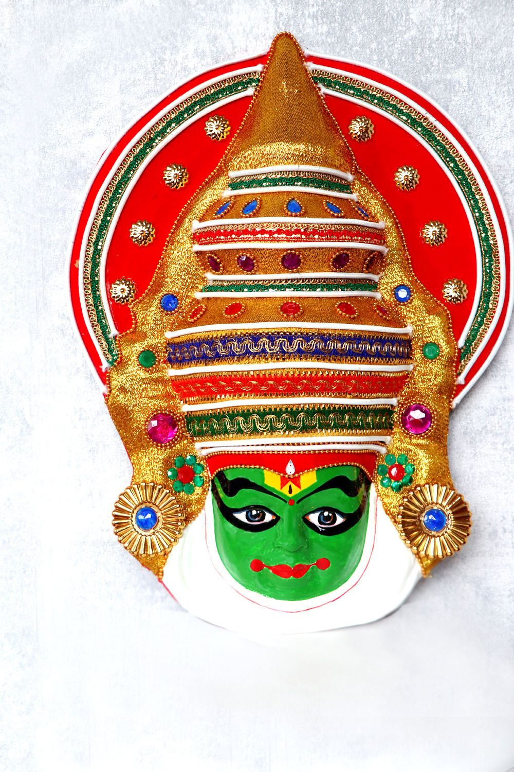 Roque Traditional Kerala Kathakali Face Polyfiber Wall Hanging (41 x 31 cm)