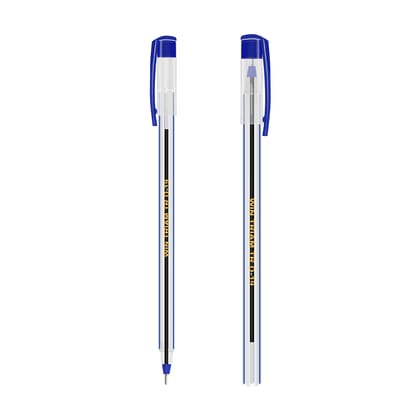 Win Triam TR Ball Pen | 0.7 mm Tip Size | Firm Grip For Comfortable Writing | Elegant, Lightweight Body Design | Use & Throw Ball Pen | For One Time Use | Blue Ink, Set Of 20 Ball Pen X Pack Of 2