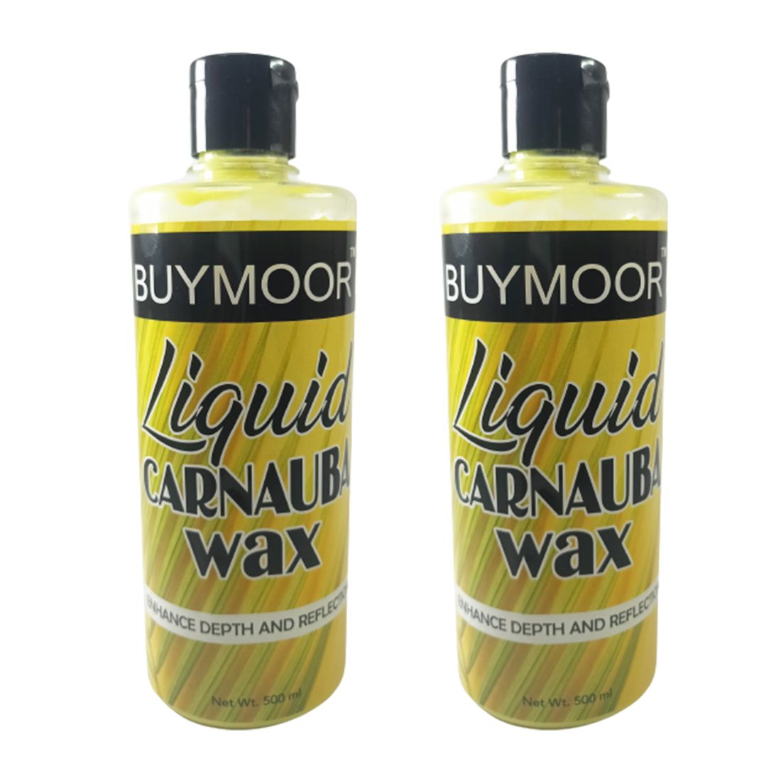 BUYMOOR Liquid Carnauba Wax - High-Gloss Car Finish and Protection 500 ML (Pack Of 2)