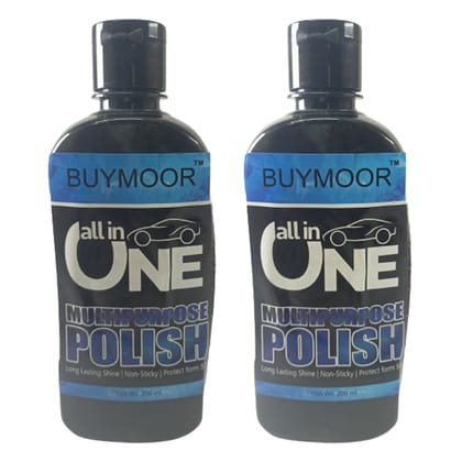 BUYMOOR All-in-One Multipurpose Car Polish - Shine, Protect, Restore 200 ML (Pack Of 2)