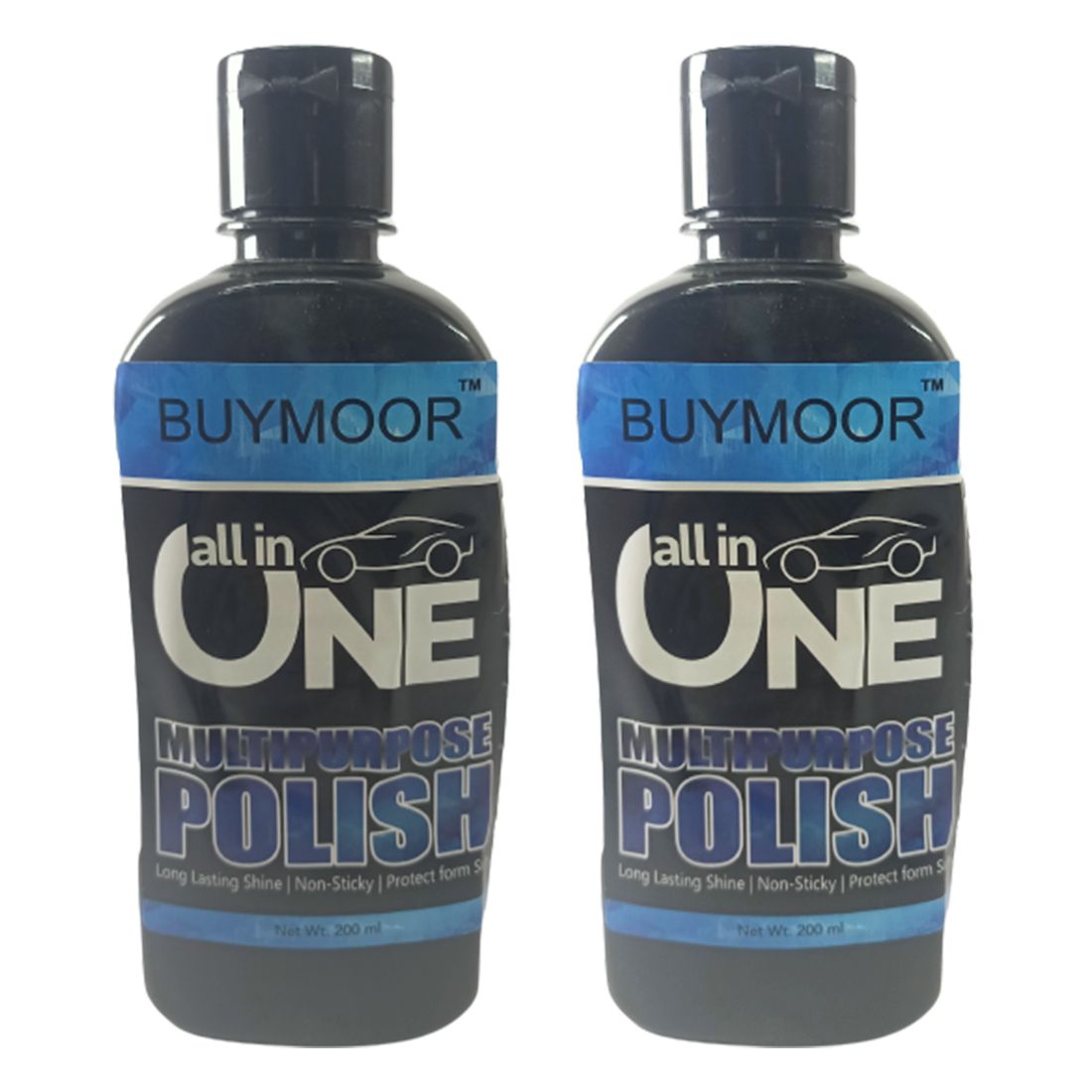 BUYMOOR All-in-One Multipurpose Car Polish - Shine, Protect, Restore 200 ML (Pack Of 2)