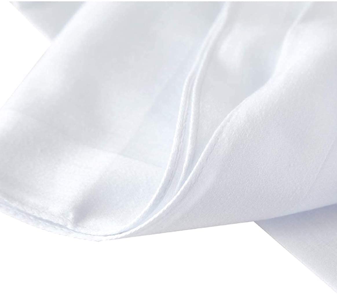 Men's Handkerchiefs, 100% Pure Cotton Pack of 2