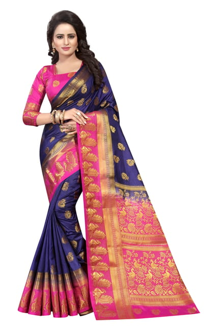 MIMOSA Woven Kanjivaram Art Silk Saree (Maroon) - Price History