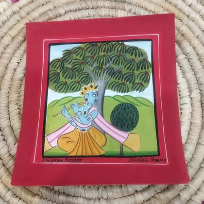 Hand painted Basohli art Postcard size
