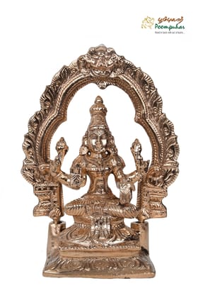 BRONZE 6 IN SITTING LAKSHMI WITH THIRUVACHI