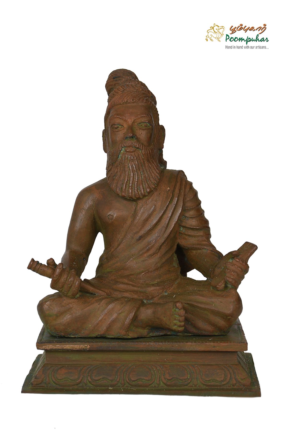 BRONZE 4IN SITTING THIRUVALLUVAR