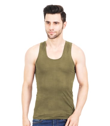 NRG Mens Sleeveless Colour Cotton Vest  ( Pack of 1 Light Green ) G23