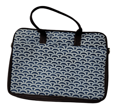 Nirjhari Crafts Leather and Fabric Laptop Bag