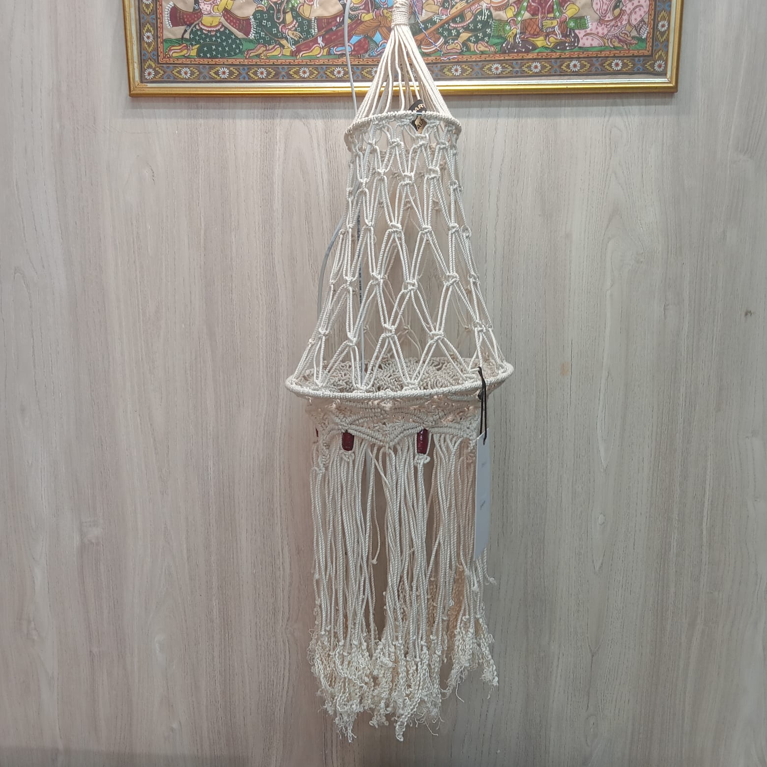 Macrame lamp hanging