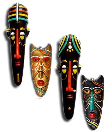 New Life Terracotta Wall Hanging Home Decorative Mask (Multicolour, 30 cm)