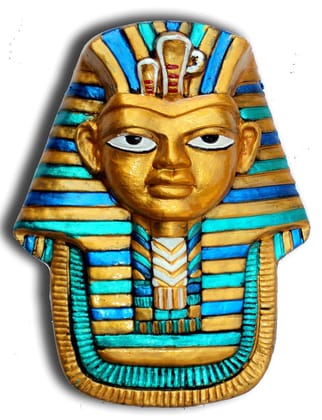 NEW LIFE Wall Hanging Terracotta Pharao Home Decorative Wall Mask Showpiece (Multi, 30 cm) (Multi)