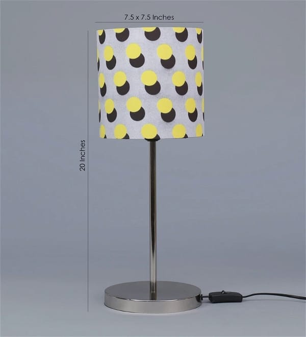 Yellow Polka Lamp