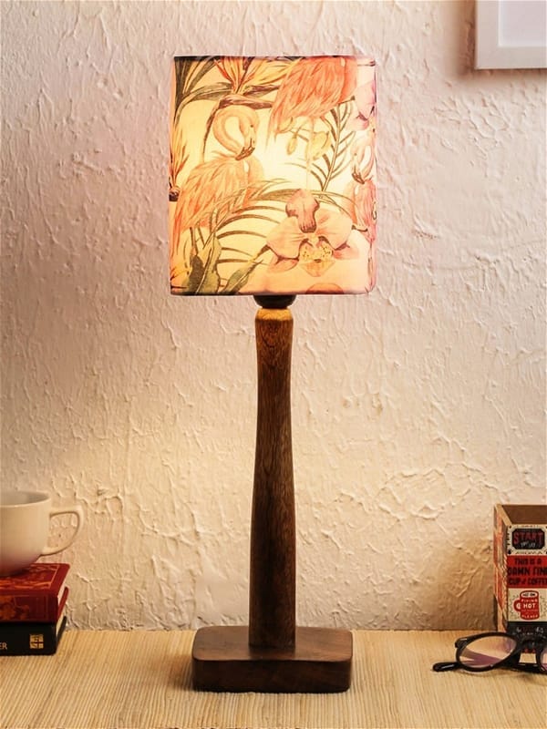 Pink Flamingo Wooden Lamp