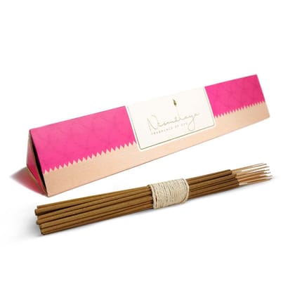 NIRMALAYA Rooh Rose Incense Sticks Agarbatti- 40 Sticks | 100% Natural and Charcoal Free | Incense Stick for Home Fragrance | Sacred and Natural Air Purifiers Organic Incense Sticks