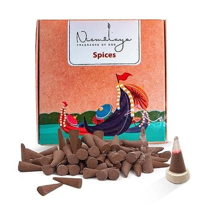 Nirmalaya Spices Incense Cones | Incense Cones for Pooja Recycled Flowers | Organic Dhoop Cones (40 Units)