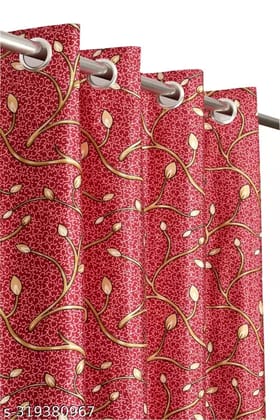 Premium  Newlook Polyester Door curtains (4 ft X 7 ft) pack of 1