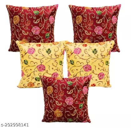 BALLEY MULTICOLOUR EMBROIDERY CUSHION COVER 16x16 inches