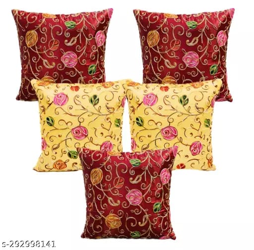 BALLEY MULTICOLOUR EMBROIDERY CUSHION COVER 16x16 inches