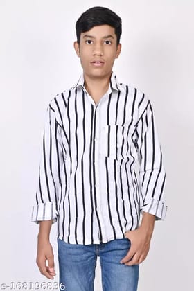 Prince Fashion's Pure Cotton stripped formal shirt for boys