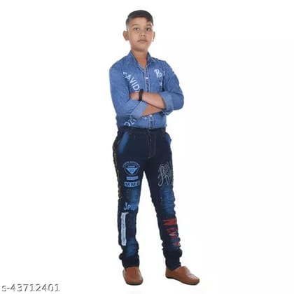 Modern Stylus Denim Prinetd Boys Jeans