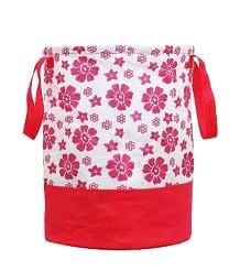 Flower Print Laundry Bag 45 L Durable and Collapsible Laundry storage Bag  with Side Handles Clothes