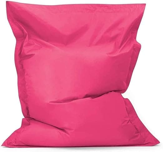 ink craft Pretty in Pink Square Bean Bag Cover Without Beans, Perfect for Home, Office, and Bedroom – Stylish Seating in a Modern and Comfortable Design