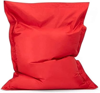 ink craft Crimson Comfort: Square Bean Bag Cover Without Beans for Home, Office, and Bedroom – Stylish Seating in a Red Hot Modern Design