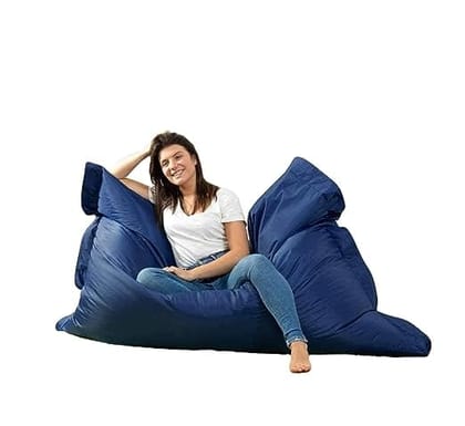 ink craft Contemporary Modern Square Bean Bag Cover – Stylish Seating Chair Without Beans for Home, Office, and Bedroom - Elegant Lounge Furniture