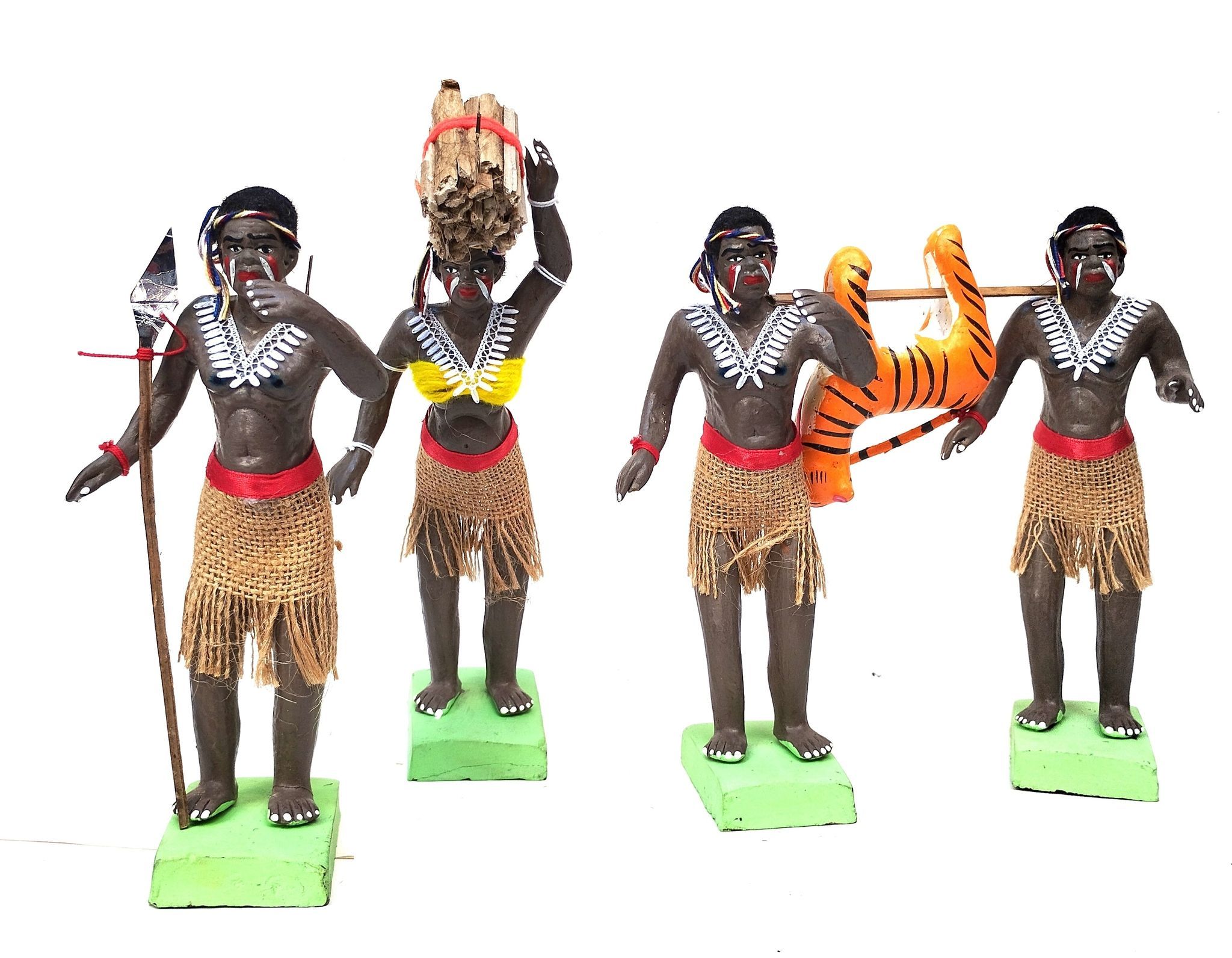 Simonart and printing human tribals hunter group