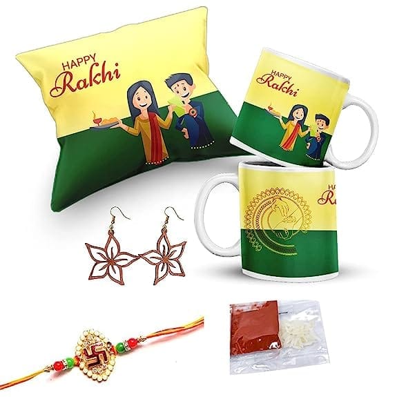 Delberto Rakhi Rakhi for Brother Most Awesome Bro Printed Mug Gift Set of Mug 330ml Gift Best Rakhi Gift for Brother Rakhi for Brother (Most Awesome BRO-Mug-Rakhi-Card)