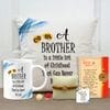 SDelberto Rakhi Rakhi for Brother Most Awesome Bro Printed Mug Gift Set of Mug 330ml Gift Best Rakhi Gift for Brother Rakhi for Brother (Most Awesome BRO-Mug-Rakhi-Card)