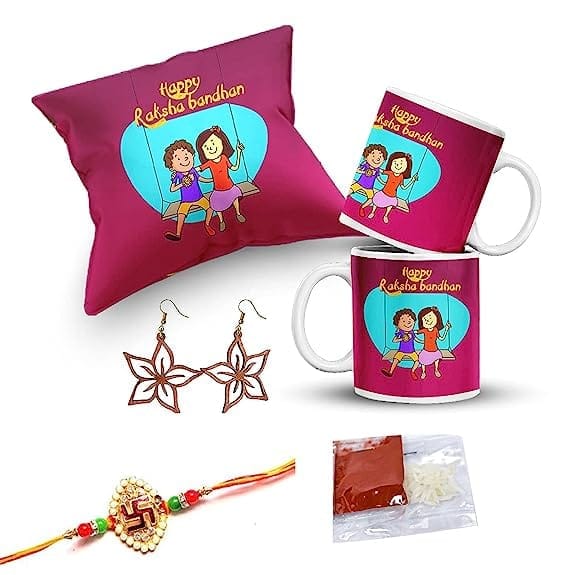 Delberto Rakhi Rakhi for Brother Most Awesome Bro Printed Mug Gift Set of Mug 330ml Gift Best Rakhi Gift for Brother Rakhi for Brother (Most Awesome BRO-Mug-Rakhi-Card)