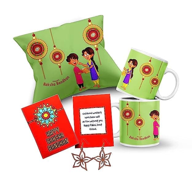 Delberto Rakhi Rakhi for Brother Most Awesome Bro Printed Mug Gift Set of Mug 330ml Gift Best Rakhi Gift for Brother Rakhi for Brother (Most Awesome BRO-Mug-Rakhi-Card)