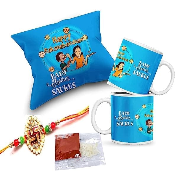 Delberto Rakhi Rakhi for Brother Most Awesome Bro Printed Mug Gift Set of Mug 330ml Gift Best Rakhi Gift for Brother Rakhi for Brother (Most Awesome BRO-Mug-Rakhi-Card)