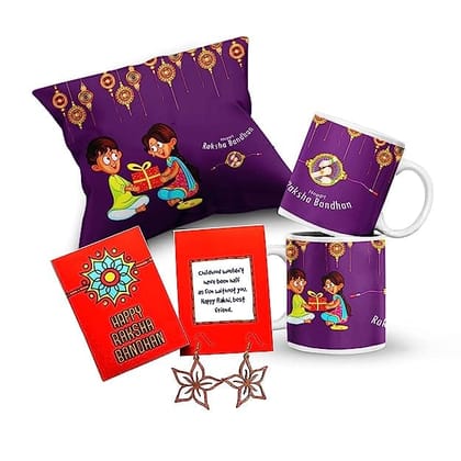 Delberto Rakhi Rakhi for Brother Most Awesome Bro Printed Mug Gift Set of Mug 330ml Gift Best Rakhi Gift for Brother Rakhi for Brother (Most Awesome BRO-Mug-Rakhi-Card)