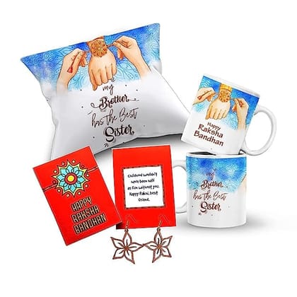 Delberto Rakhi Rakhi for Brother Most Awesome Bro Printed Mug Gift Set of Mug 330ml Gift Best Rakhi Gift for Brother Rakhi for Brother (Most Awesome BRO-Mug-Rakhi-Card)